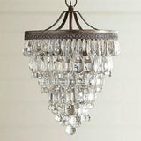 Agathe kristallkrona med droppformade kristaller