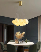 Alessandra taklampa med marmorkulor