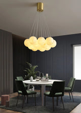 Alessandra taklampa med marmorkulor