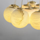 Alessandra taklampa med marmorkulor