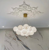 Alessandra taklampa med marmorkulor