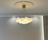 Alessandra taklampa med marmorkulor