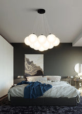 Norr taklampa med kulor i glas