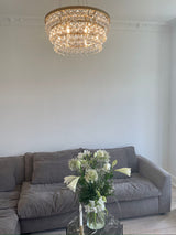 Agathe kristallkrona med droppformade kristaller