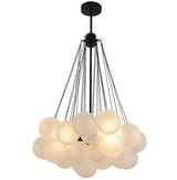 Valencia taklampa med kulor i frostat glas