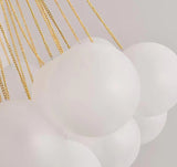 Valencia taklampa med kulor i frostat glas