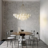 Valencia taklampa med kulor i frostat glas