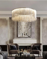 Tekla tassel lampa krom