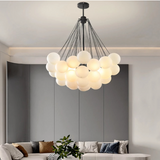 Valencia taklampa med kulor i frostat glas